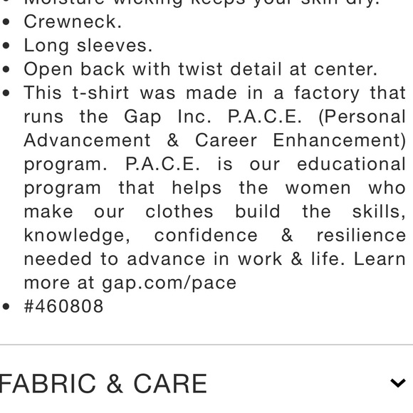 NWT GapFit Breathe Open Back Twist T-Shirt- navy blue - Picture 5 of 6